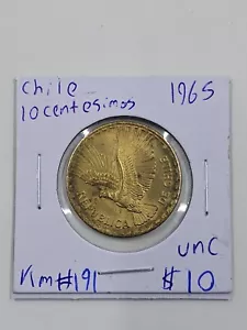 1966 Chile 10 Centesimos UNC KM#191 - Picture 1 of 2