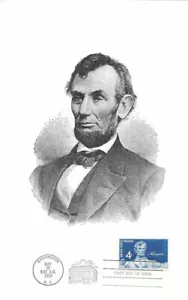 #1116 First Day Souvenir Card 4c Abraham Lincoln Stamp w/FDC - Picture 1 of 1