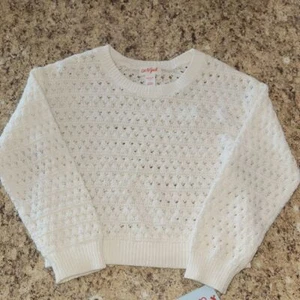Cat & Jack Girl's Cream Knit Pullover Sweater Size XS (4/5) NWT - Picture 1 of 5