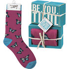 Primitives By Kathy Box Sign And Sock Set   Be You Tiful