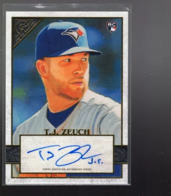B4152- 2020 Topps Gallery Autographs #143 T.J. Zeuch Auto - NM-MT - Image 1 of 2