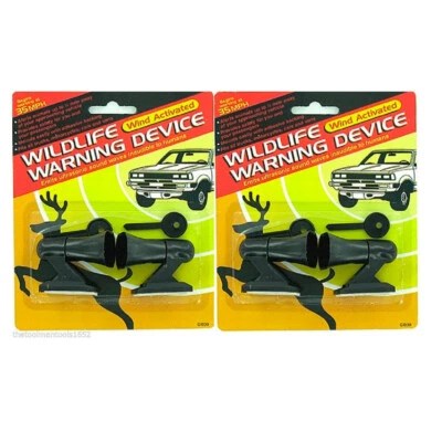 4 Ultrasonic Car Deer Warning Whistles 2 Packs Auto Safety Alert Device Safety !
