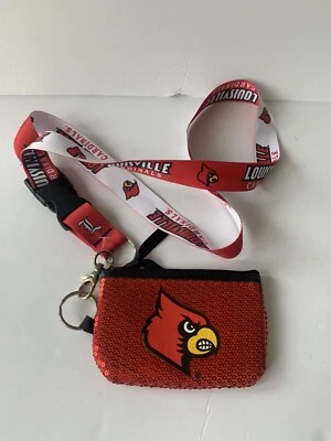 Cordão U of L sequenciado com pequena bolsa de troca, cabeça de pássaro cardinal  - Imagem 1 de 4