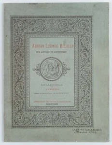 L. RICHTER (1803-1884), Jubiläumsalbum Ludwig Richter,  1883, Radierung - Picture 1 of 12