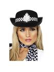 Ladies WPC Policewomans Black Felt Hat Fancy Dress Accessory