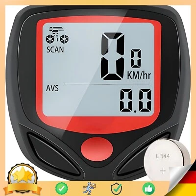 Fahrradcomputer Tachometer Digital TouchFahrrad Kilometerzähler Wasserdicht Reto - Bild 1 von 4
