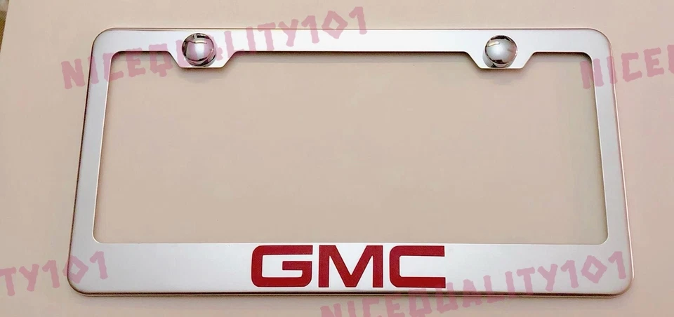 GMC  Stainless Steel Chrome License Plate Frame Holder Rust Free - Image 1 of 1