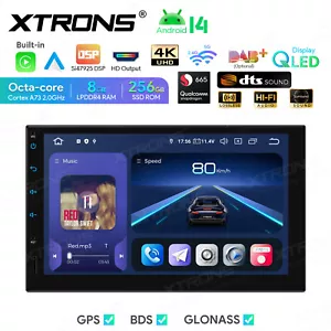 Double DIN 7" Android 14 Octa Core 8+256GB Car Stereo GPS Nav Radio DTS 4K HDMI - Picture 1 of 17
