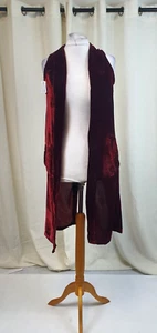 Free People Night Moves Velvet Vest Wine Size ALL rrp £59 DH192 EE 09 - Picture 1 of 9