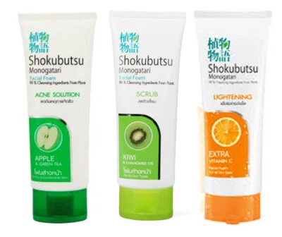 Shokubutsu Monogatari Facial Foam Anti Wrinkle APPLE Moisturizer Cleanser 100g