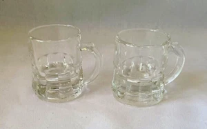 Vintage Federal Mini Beer Mug Shot Glasses or Toothpick Holders SET of 2 - Picture 1 of 4