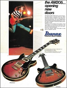 1983 Ibanez AM Stagemaster serie AM205AV AM50BS anuncio de guitarra John Bushnell - Imagen 1 de 3