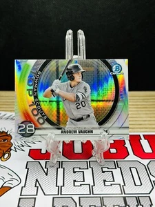 2020 Bowman Scouts Top 100 Chrome Refractor #BTP-28 Andrew Vaughn Rookie RC - Picture 1 of 2
