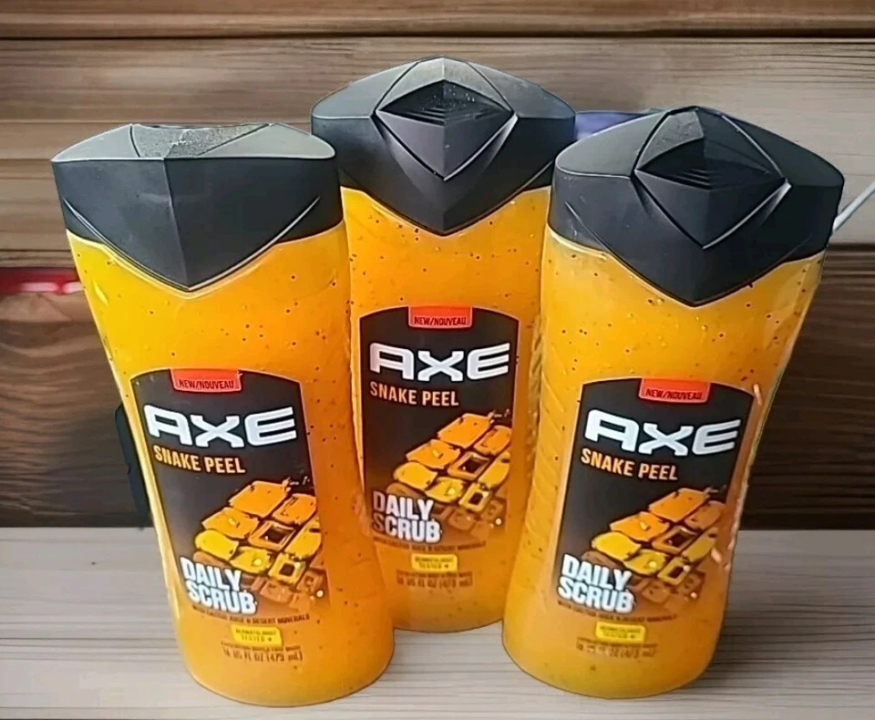 3 Axe Snake Peel Daily Scrub Exfoliating Body & Face Wash 16 oz. ea  - Image 1 of 1