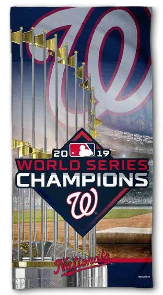 MLB Washington Nationals 2019 World Series Champs Beach Towel 30"x60" WinCraft - Image 1 of 1