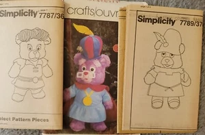  Lote De 3 Osos De Goma Simplicity Disney Patrón De Costura Tummi Zummi Sunni Sin Cortar - Imagen 1 de 4