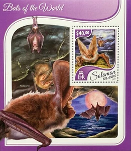 SOLOMON ISLANDS BATS OF THE WORLD STAMPS S/S MNH 2017 WILD ANIMALS WILDLIFE - Picture 1 of 1