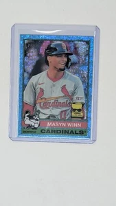 2025 Topps Heritage - Masyn Winn #103 Chrome Aqua Sparkle Refractor - Picture 1 of 2