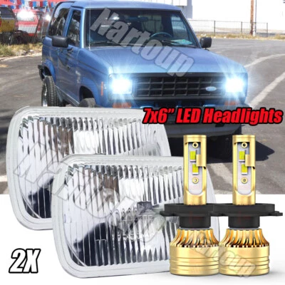 For 1984-1998 Ford Bronco II 7x6" 5X7" LED Headlight High/Low Sealed Beam 6000K Foto 1 de 4