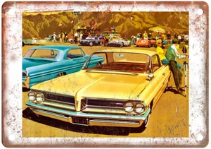 Vintage 1962 Pontiac Grand Prix Coupe Auto Ad Reproduction Metal Sign A12241 - Picture 1 of 2