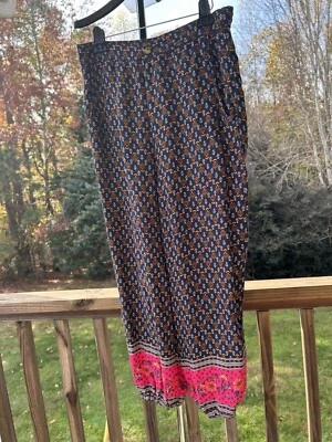 Anthropologie Harem Smocked Balloon-Leg Pants Floral Womens Size 8 - Image 1 of 4