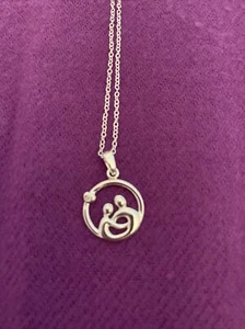 Avon Sterlingsilber CZ Motherly Love Halskette Neu in Box - Bild 1 von 3