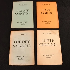 1940-1943 4vol Four Quartets by T.S. Eliot First Edition Paper Wraps - Picture 1 of 10