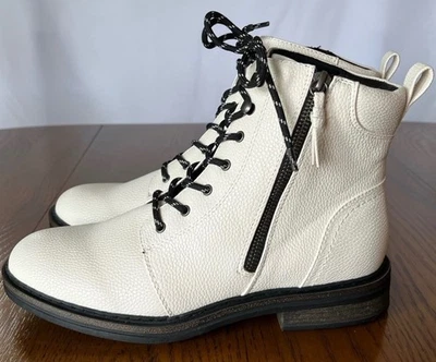 Botines Baretraps Amysue Light Goth Grunge Cremallera Blanco Crema Talla 10 Foto 1 de 4