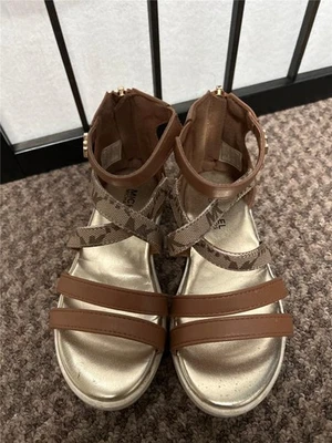 Girls/Toddlers Michael Kors 9 Brown Ankle Strap Sandals - Image 1 of 4