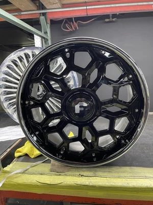 Forgiato Ottagono 22” Staggered 5x120 Lexus Ls460 Ls500 Camaro Black  Xl Cap - Image 1 of 4