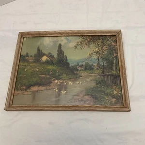 Vintage gerahmter Laszlo Neogrady Splendors Of Spring Druck 17,5" x 13,5" - Bild 1 von 7