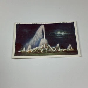 Vintage Clarence Buckingham Memorial Fountain Night View Chicago Postcard - Picture 1 of 2