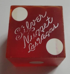 Dadi da casinò vintage pepita argento Las Vegas senza numeri - Foto 1 di 2