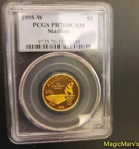 1995 W $5 Gold Olympic Stadium PCGS PR70 DCAM - Picture 1 of 2