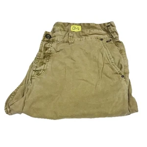 INDUSTRIE 99 Brooks Chino Shorts Mens 34 Button Fly Casual Pockets Tan - Picture 1 of 11