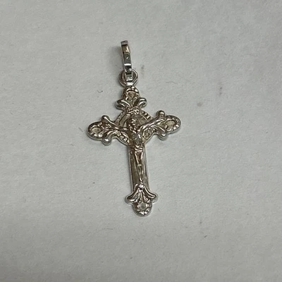 Gioiello Ciondolo Croce Vintage In Argento 925/000 - Immagine 1 di 3