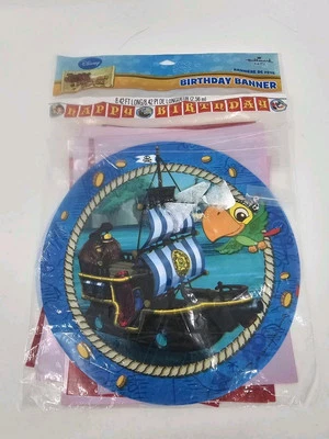 Disney Jake NEVERLAND PIRATES BIRTHDAY BANNER PARTY Hallmark NEVER LAND 8.42 Ft - Image 1 of 3