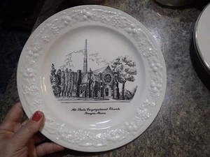 Vintage Souvenir Church Plate All Souls Congregational Church Bangor Maine - Picture 1 of 6