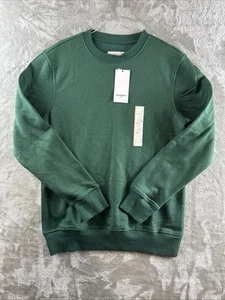 New Goodfellow Fleece Sweater Green Men’s Size Small -0131 - Picture 1 of 5
