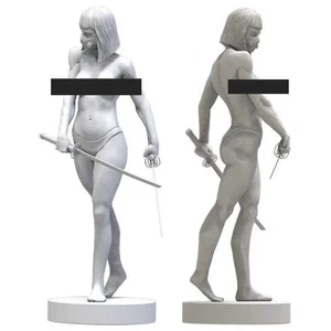 1/24 75mm 3D Print Cyberpunk Model Kit Nudes Beautiful Girl Woman Unpainted - Picture 1 of 1