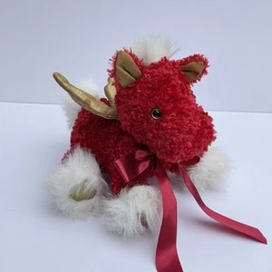 Raro Dan Dee Pegaso Peluche Peluche Juguete Alas Rojo Blanco Pequeño Mini Caballo - Imagen 1 de 13