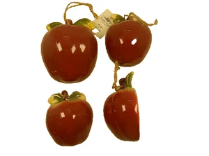 Juego de 4 tazas medidoras Tender Heart Treasures manzana roja para colgar en la pared de cerámica - Imagen 1 de 7