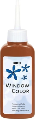 KREUL 42730 - Window Color hellbraun 80 ml, Fenstermalfarbe auf Wasserbasis, mit - Bild 1 von 4