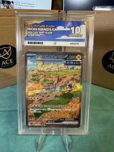 Iron Hands ex SAR 088/066 sv4M Future Flash Pokemon TCG Japanese Graded Ace 10 - Foto 1 di 2