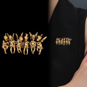 Broche prendedor vintage barroco de ángel diseño exquisito para mujeres niñas moda - Imagen 1 de 8