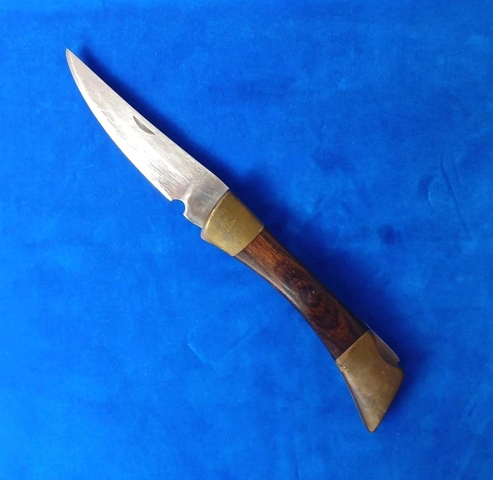 Navaja de Bolsillo Plegable Browning EE. UU. Mango de Madera Grande De Colección Años 80 Foto 1 de 4