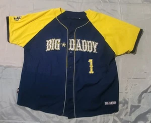 Big Daddy Y2K  Mens 5XL Baseball Jersey # 1 Michigan Wolverines Yellow Blue - Picture 1 of 11