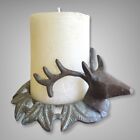 Vtg Brass Stag Deer Head Candle Holder/Trinket Dish/Coaster / Ashtray/ Lodge