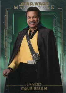 Star Wars Masterwork 2020, Lando Calrissian (27) Green Parallel Base Card #23/99 - Picture 1 of 2