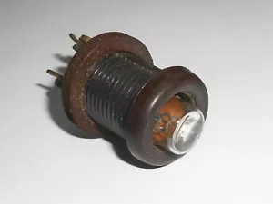 Alte Bakelit Fassung Warnblinkanlage Sockel NOS 1940 Oldtimer Zubehör Cockpit ! - Bild 1 von 8